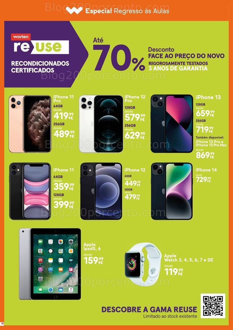 Antevisão Folheto WORTEN Regresso às Aulas Promoções de 22 a 30 agosto