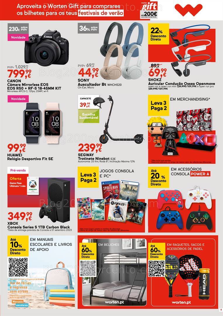 Antevisão Folheto WORTEN Regresso às Aulas Promoções de 22 a 30 agosto