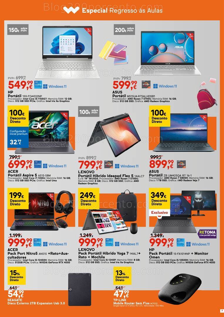 Antevisão Folheto WORTEN Regresso às Aulas Promoções de 22 a 30 agosto