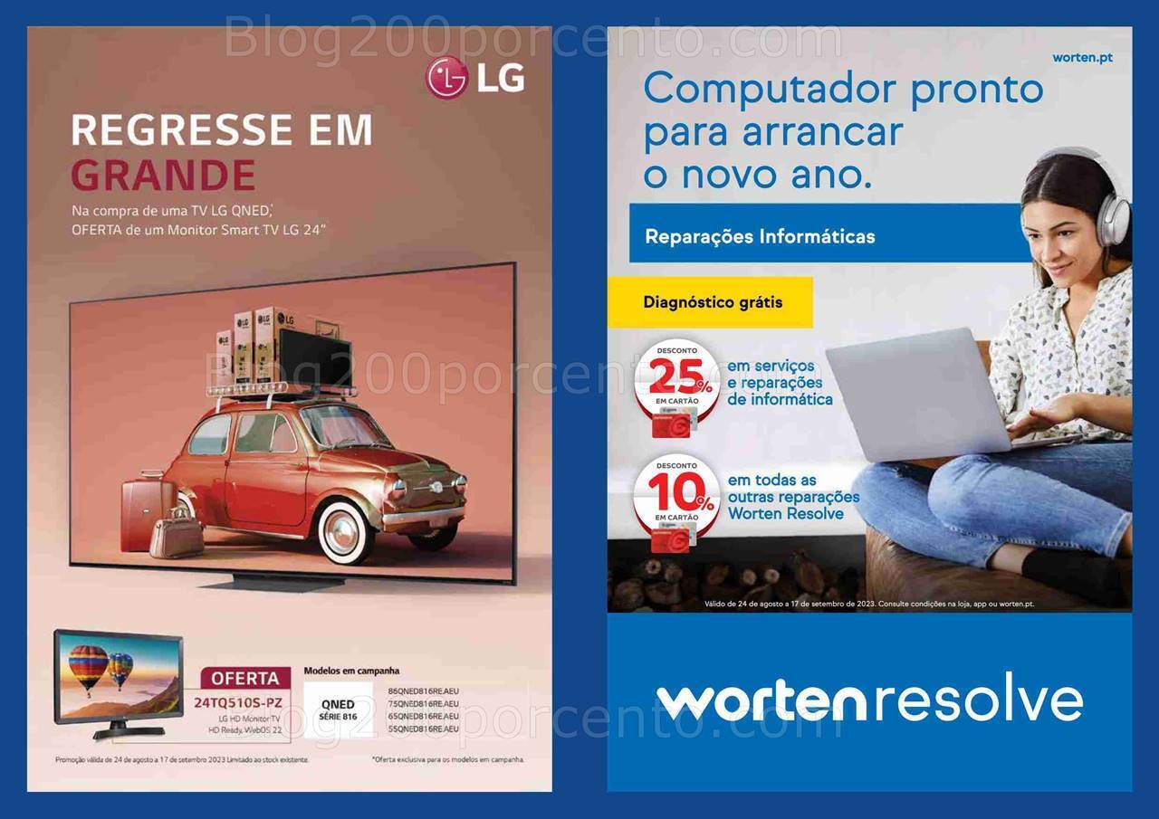 Antevisão Folheto WORTEN Regresso às Aulas Promoções 24 agosto a 14 setembro