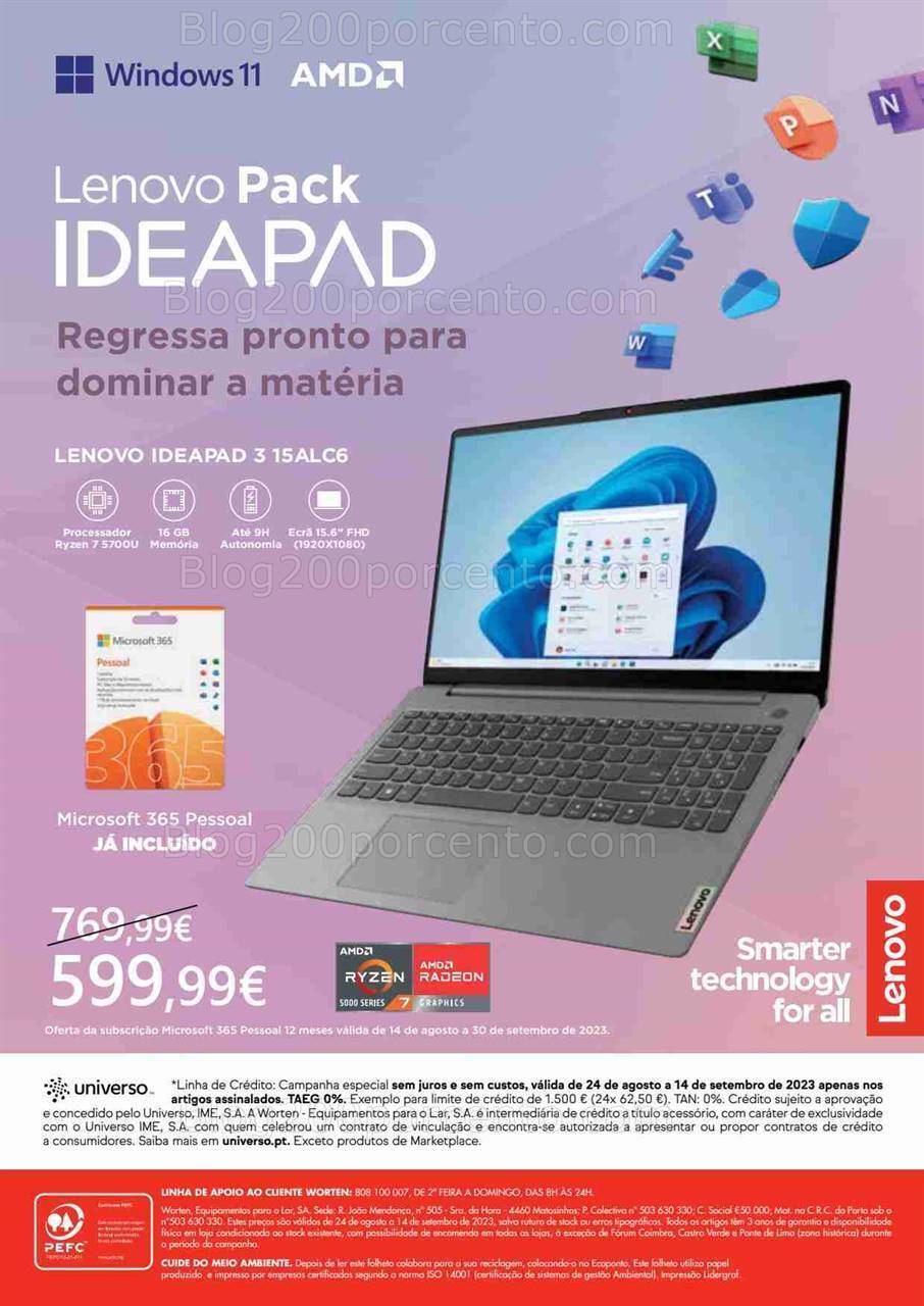 Antevisão Folheto WORTEN Regresso às Aulas Promoções 24 agosto a 14 setembro