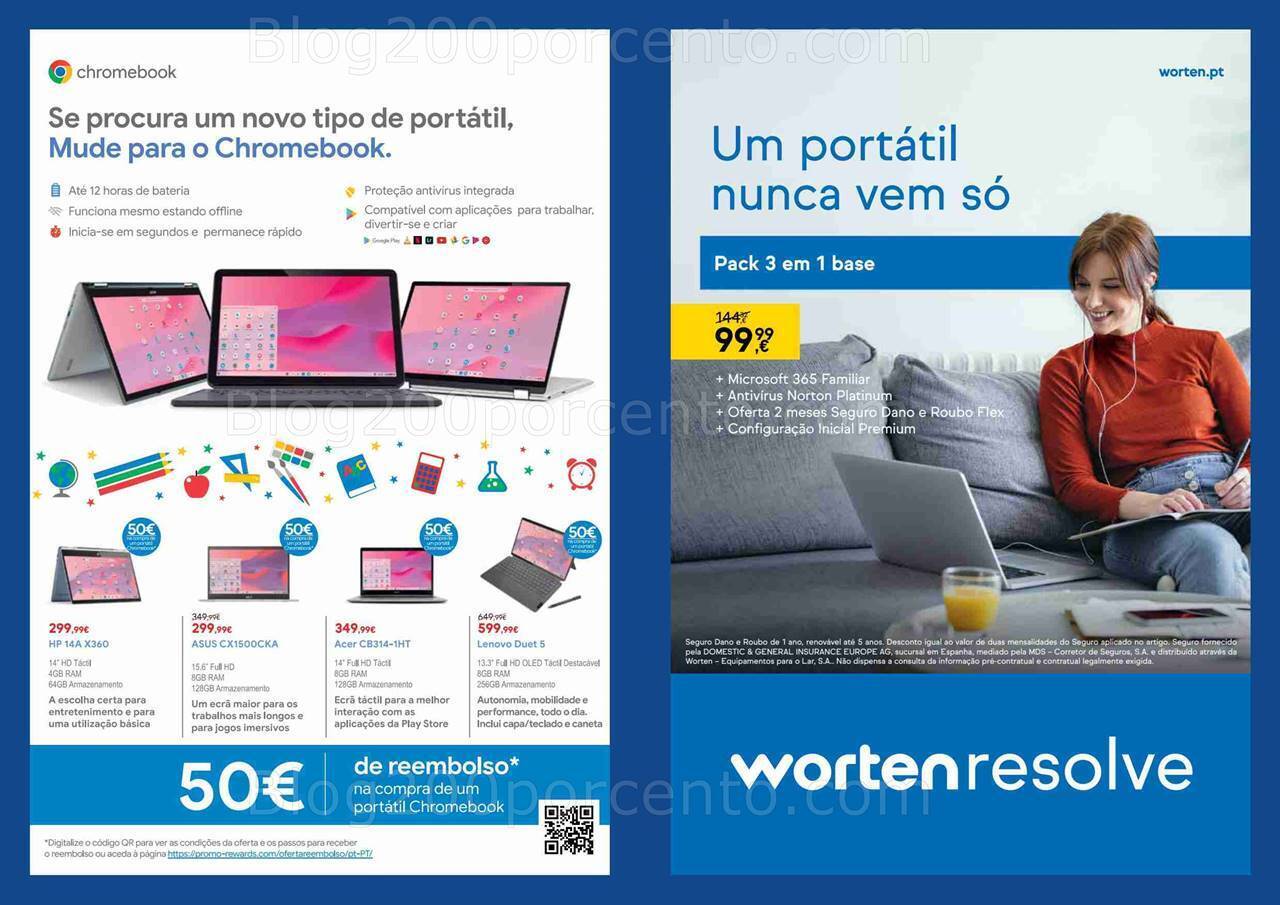 Antevisão Folheto WORTEN Regresso às Aulas Promoções 24 agosto a 14 setembro