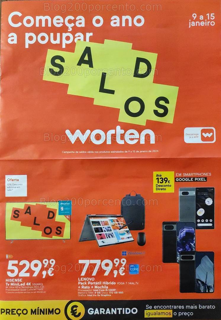 Antevisão Folheto WORTEN Promoções de 9 a 15 janeiro