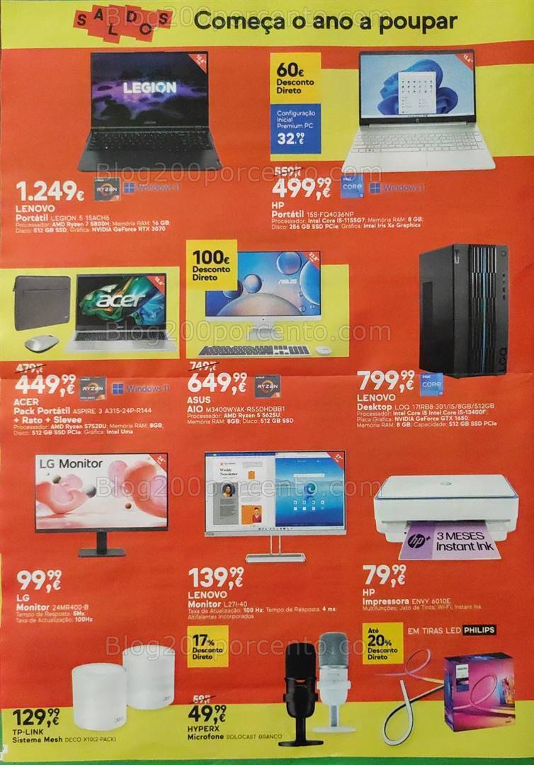 Antevisão Folheto WORTEN Promoções de 9 a 15 janeiro