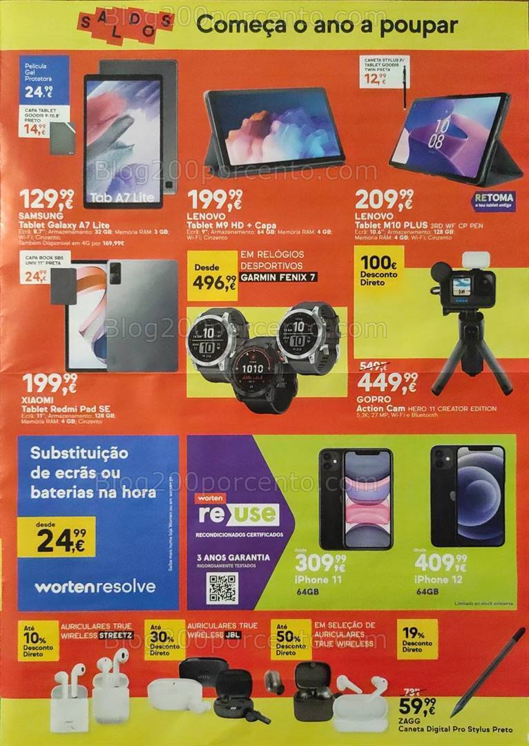 Antevisão Folheto WORTEN Promoções de 9 a 15 janeiro