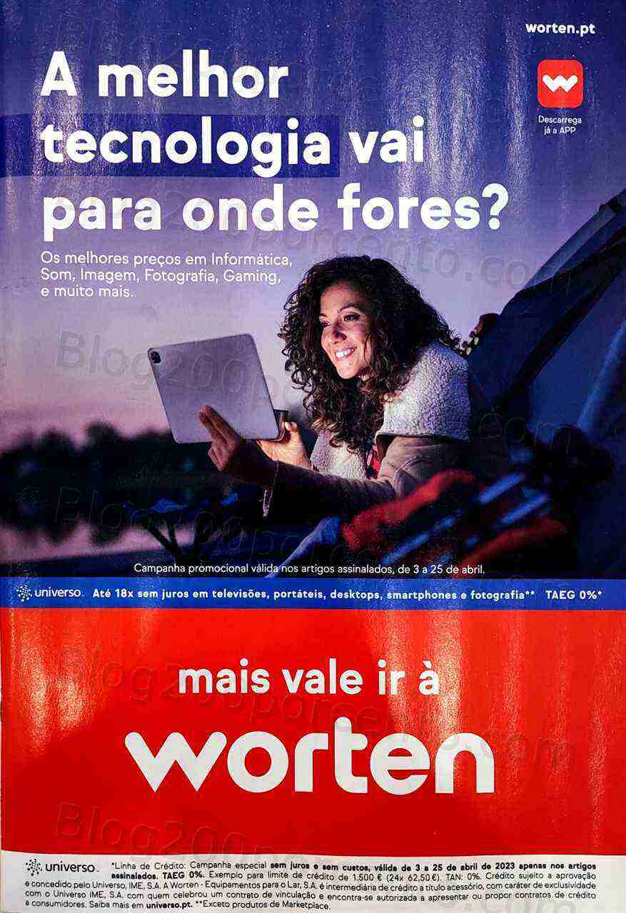 Antevisão Folheto WORTEN Tecnologia Promoções de 3 a 25 abril