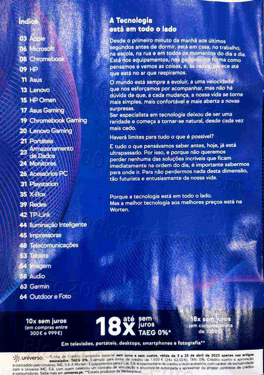 Antevisão Folheto WORTEN Tecnologia Promoções de 3 a 25 abril