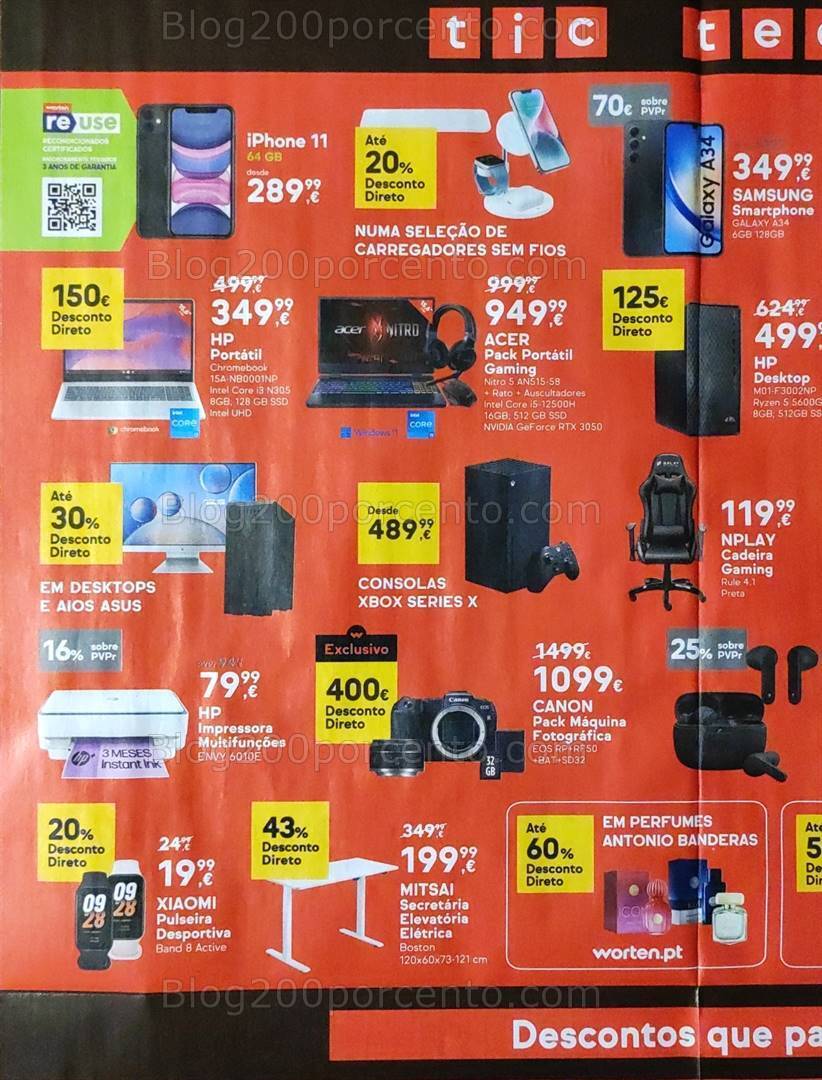 Antevisão Folheto WORTEN Tic Tech Promoções de 8 a 12 fevereiro