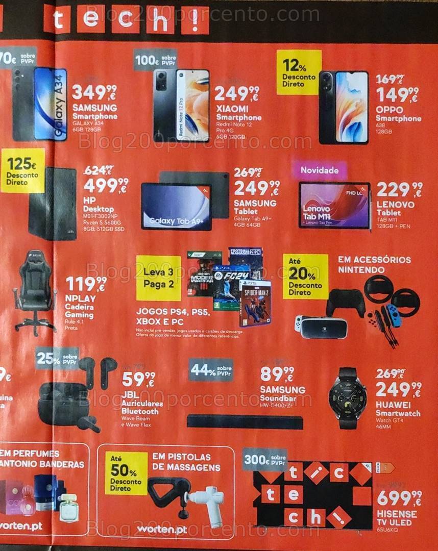 Antevisão Folheto WORTEN Tic Tech Promoções de 8 a 12 fevereiro