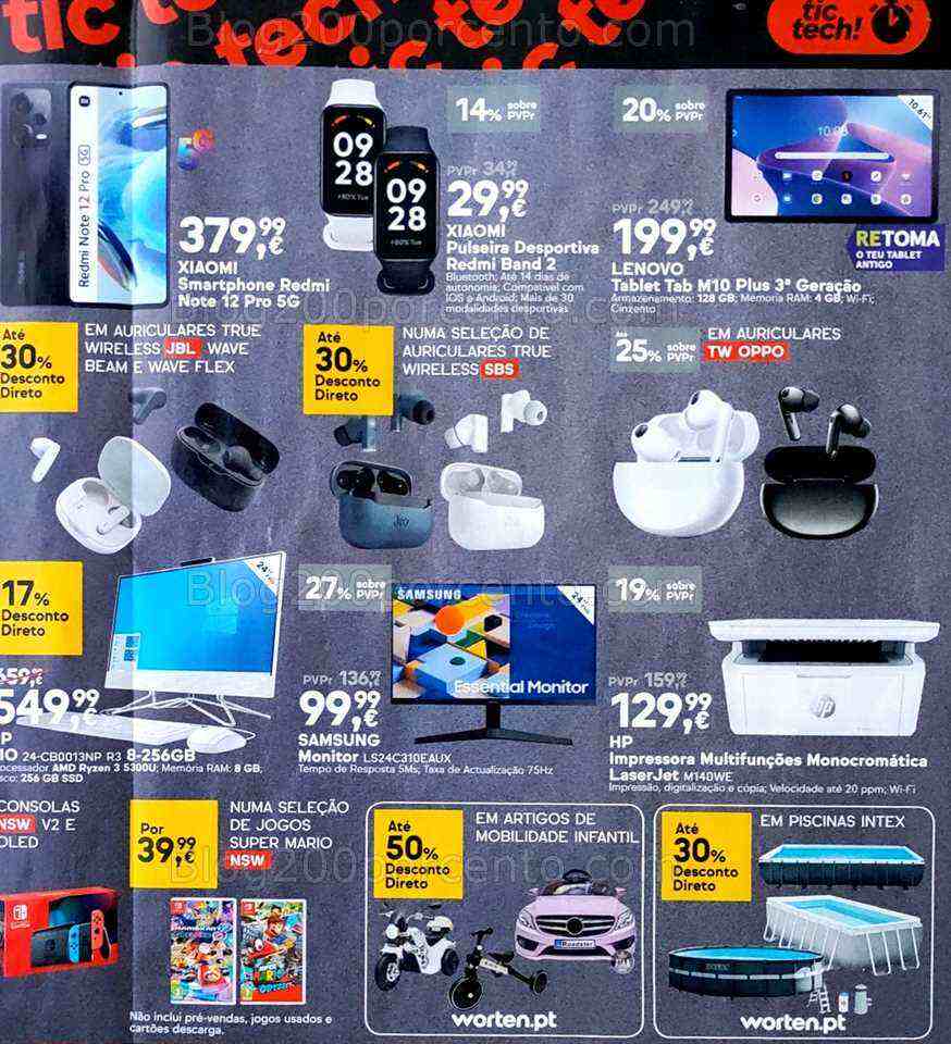 Antevisão Folheto WORTEN Tic Tech Promoções até 3 julho