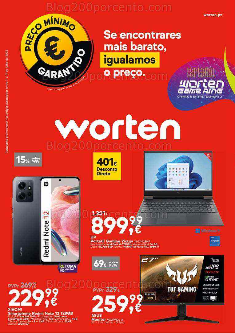 Antevisão Folheto WORTEN Promoções de 11 a 17 julho