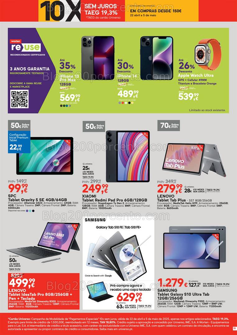 Antevisão Folheto WORTEN Promoções de 22 abril a 5 maio