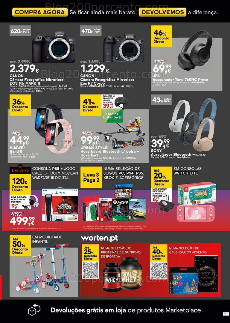 Antevisão Folheto WORTEN Black Friday Promoções de 7 a 13 novembro