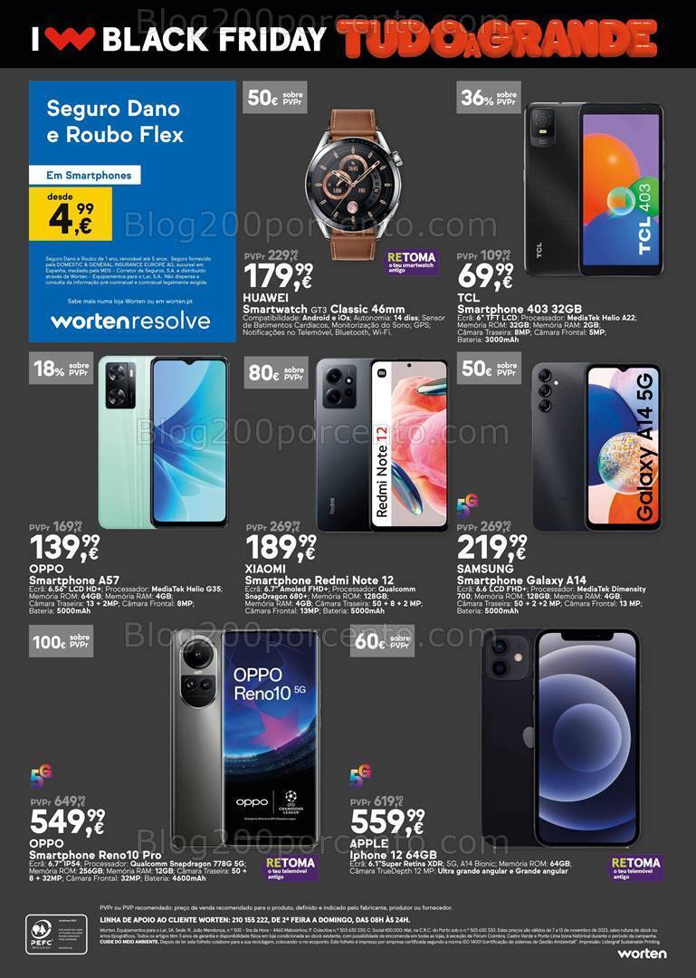 Antevisão Folheto WORTEN Black Friday Promoções de 7 a 13 novembro
