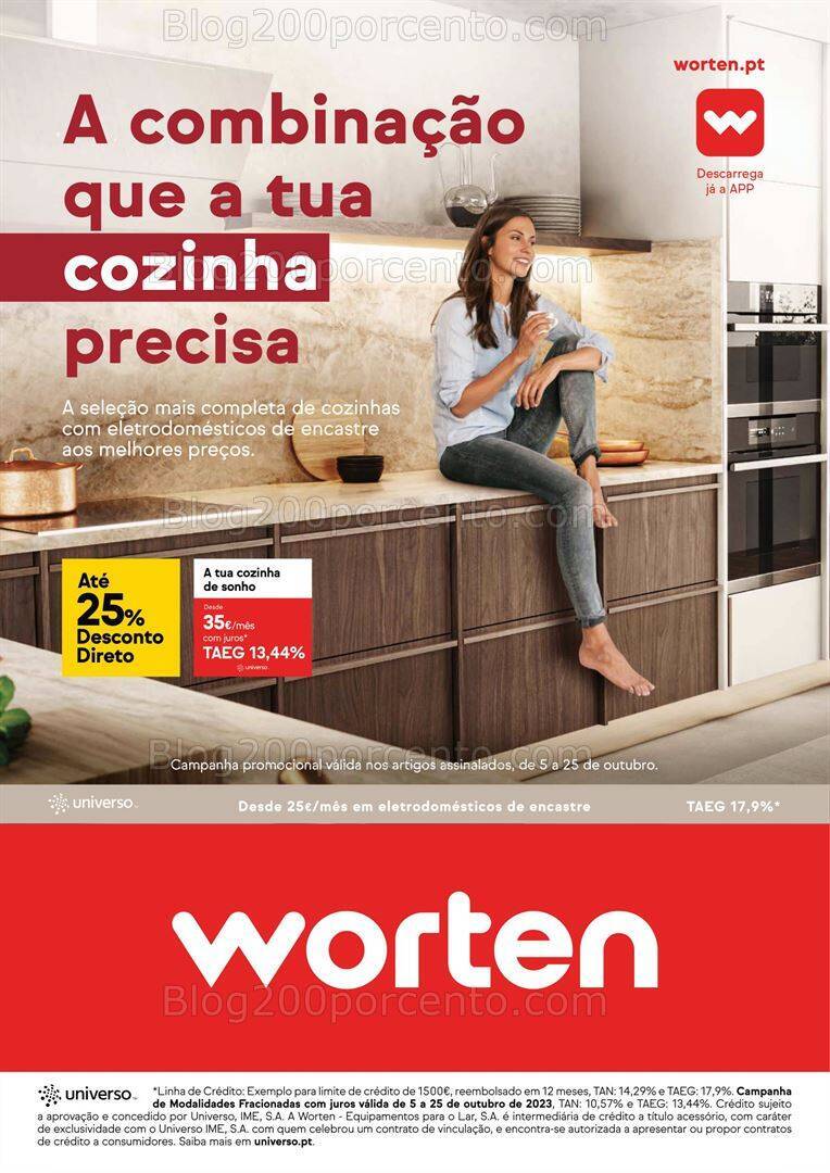 Antevisão Folheto WORTEN Cozinhas Promoções de 5 a 25 outubro