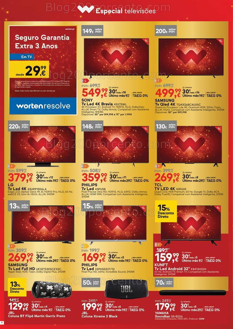 Antevisão Folheto WORTEN Euro Promoções de 28 novembro a 5 dezembro
