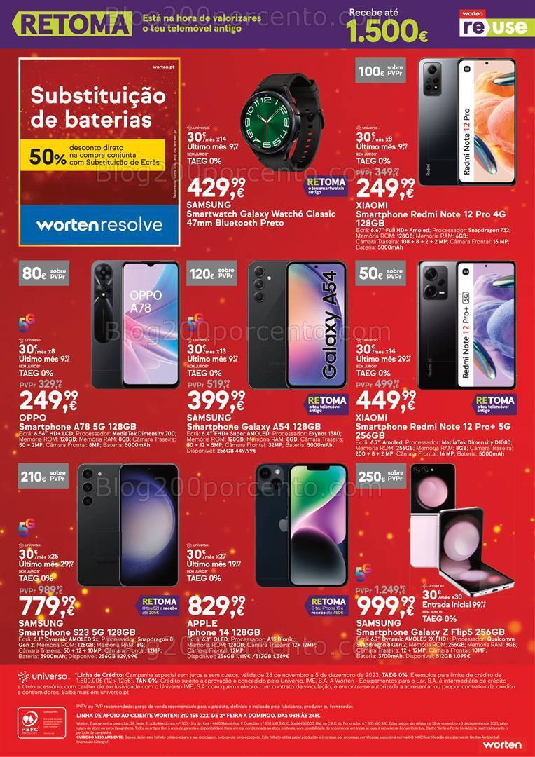 Antevisão Folheto WORTEN Euro Promoções de 28 novembro a 5 dezembro