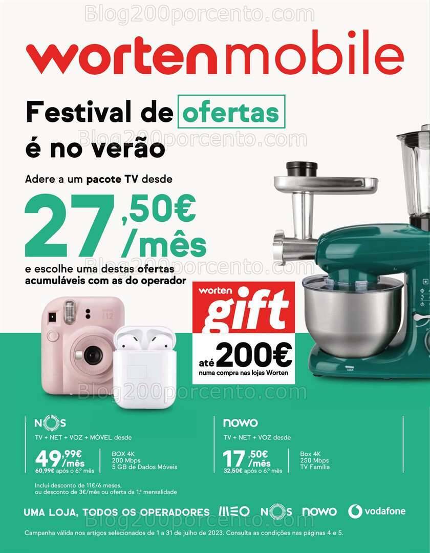Antevisão Folheto WORTEN MOBILE Promoções até 31 julho