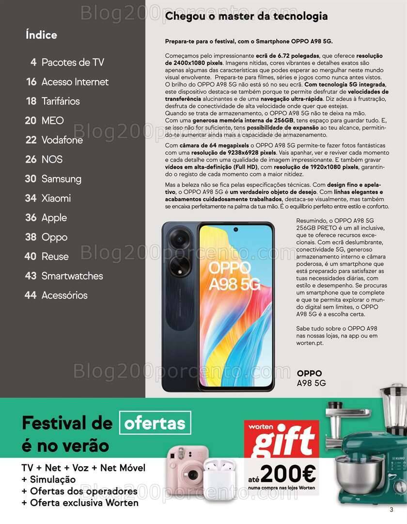 Antevisão Folheto WORTEN MOBILE Promoções até 31 julho