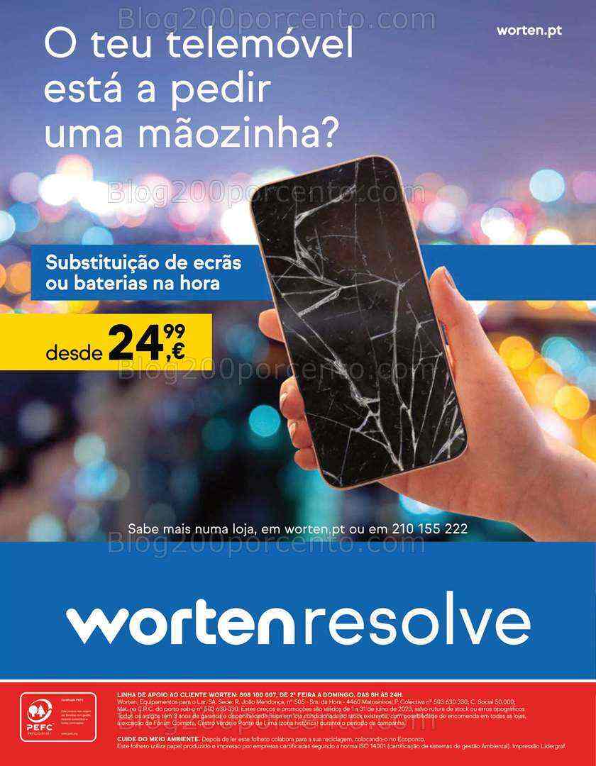 Antevisão Folheto WORTEN MOBILE Promoções até 31 julho