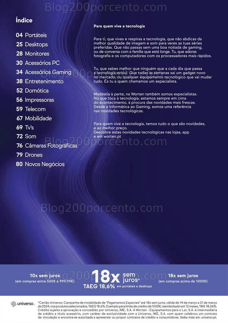 Antevisão Folheto WORTEN Tecnologia Promoções de 14 março a 3 abril