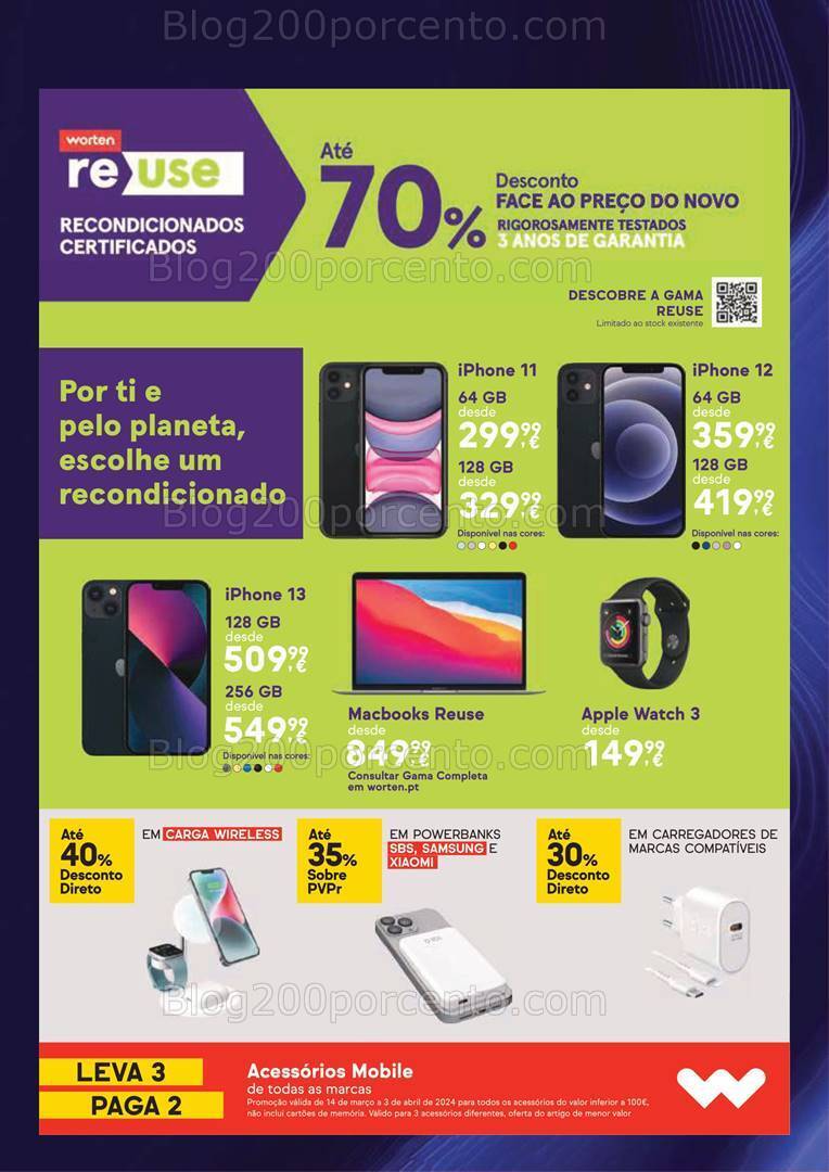 Antevisão Folheto WORTEN Tecnologia Promoções de 14 março a 3 abril