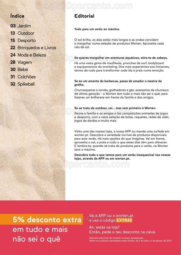 Antevisão Folheto WORTEN Verão Promoções de 3 julho a 3 agosto