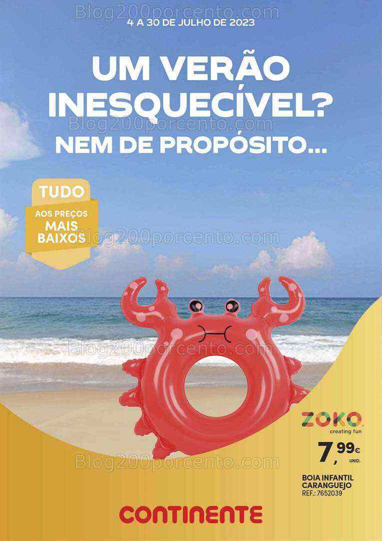 Antevisão Folheto CONTINENTE Verão Promoções de 4 a 30 julho