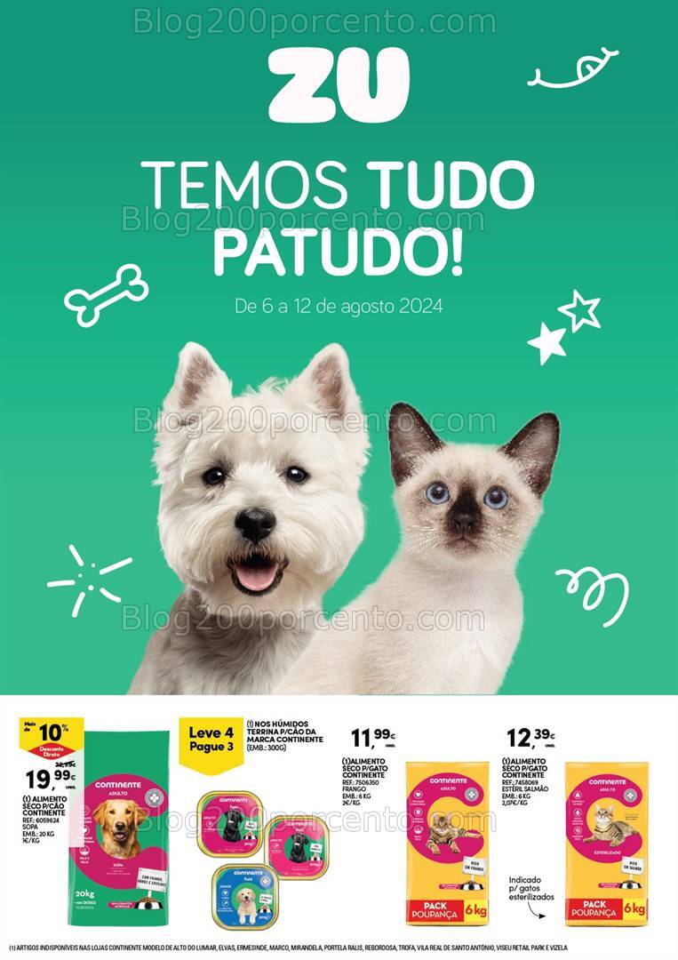 Antevisão Folheto ZU - CONTINENTE Promoções de 6 a 12 agosto